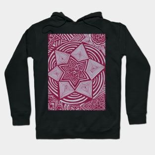 Ruby Red Snowflakes Hoodie